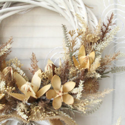 NATURAL wianek BOHO z wikliny 30-35cm